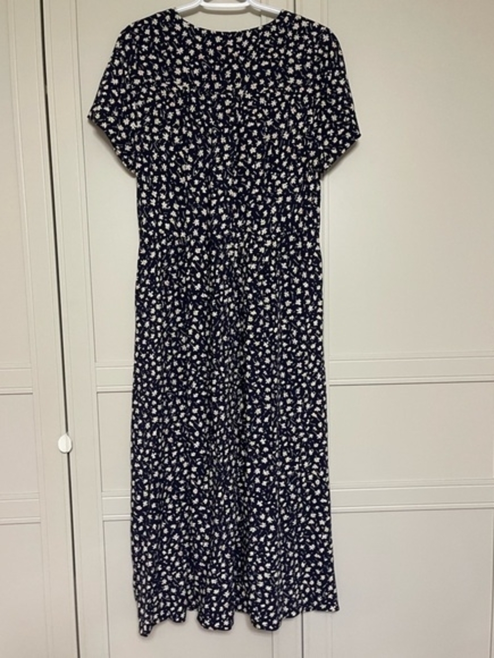 Navy Blue Floral Maxi Dress - Picture 6 of 6